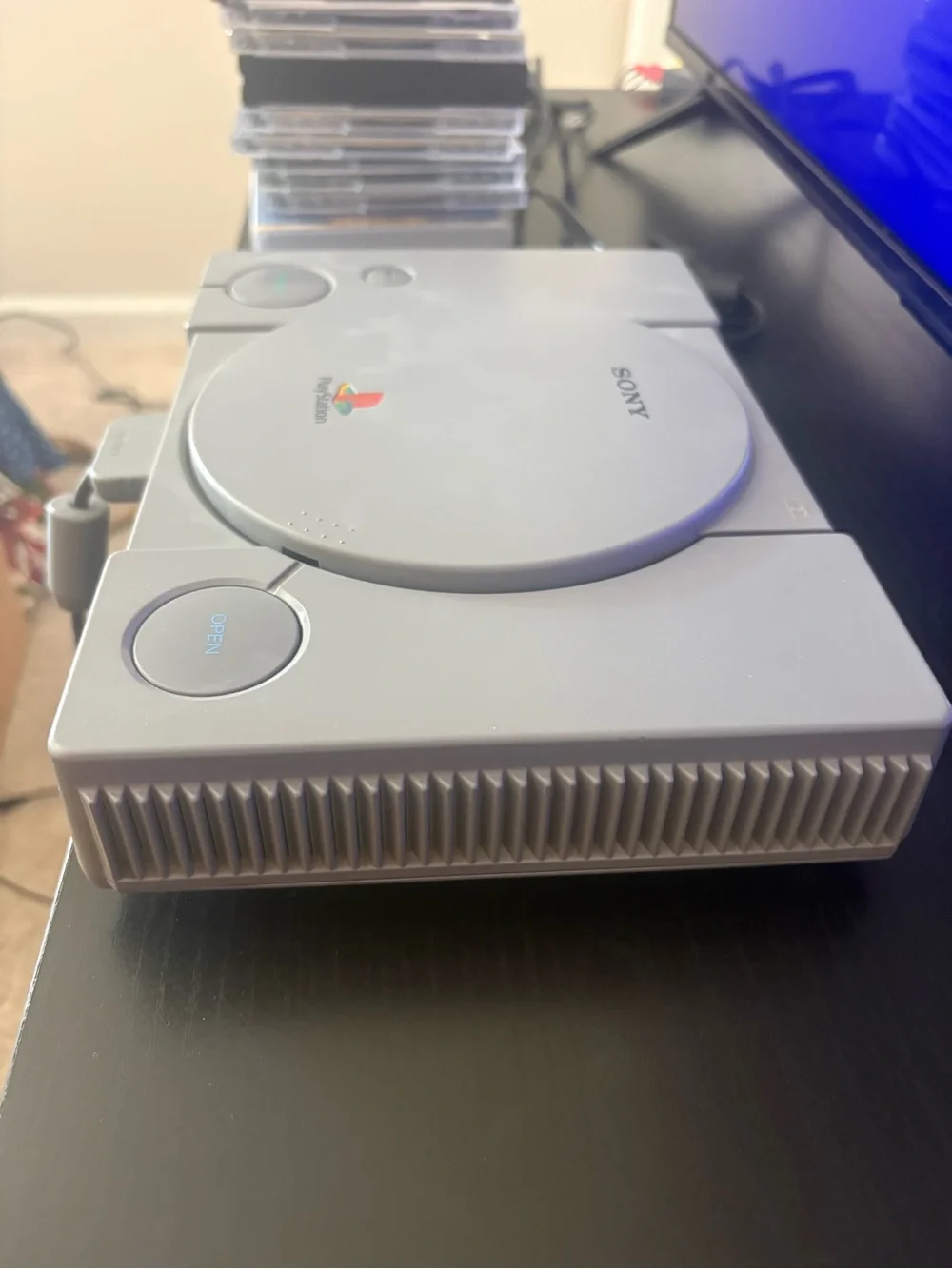 Sony PlayStation 1 Console, games, controllers, and cords